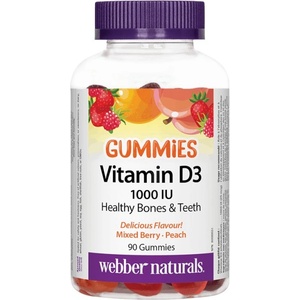 Webber Naturals Vitamin D3 Gummies 1000 IU [90 Дъвчащи гел капсули]