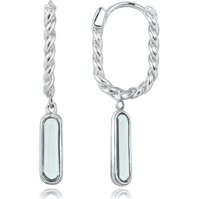 MINET 0433 Elegantní zlaté náušnice z bílého zlata se zirkony Au 585/1000 2,45g