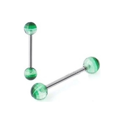 Piercingate piercing do jazyka PCI00288 zelená