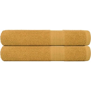 vidaXL Кърпи FROGN 2 бр. Златни 100x200 см 360 г/м2 (136818)