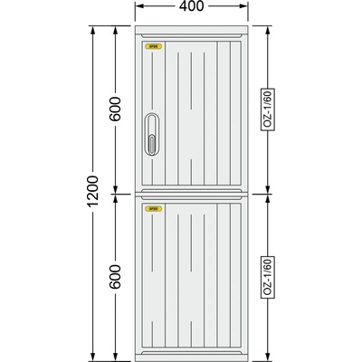 SFOS 400x1200x245mm OZ-1/60 + OZ-1/60