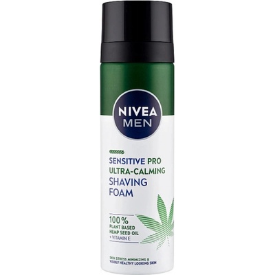 Nivea Men Sensitive Pro Ultra pěna na holení s konopným olejem 200 ml – Zboží Dáma