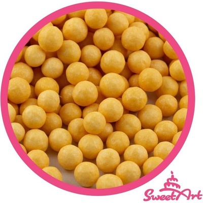 SweetArt cukrové perly zlatožluté matné 5 mm 80 g