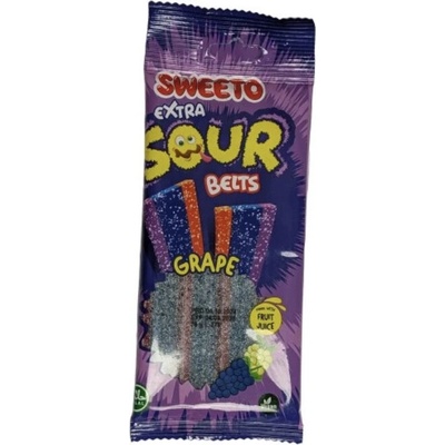 Sweeto želé kyslé pásiky s hroznovou príchuťou 75 g