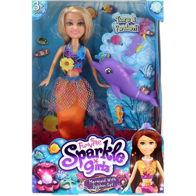 Alltoys Mořská víla Sparkle Girlz s delfínem