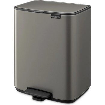 Brabantia Сиво стоманено кошче за боклук с педал 12 l Bo - Brabantia (238062)