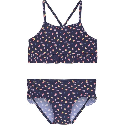 Color Kids-Bikini W. Frills AOP dress blues