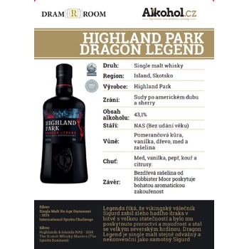 Highland Park Dragon Legend 43,1% 0,04 l (holá láhev)