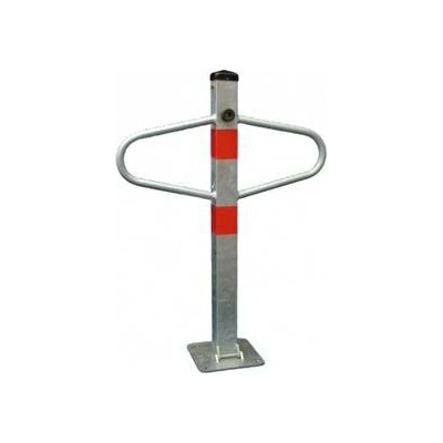 Mechanická parkovací zábrana - motýlek sklopný stříbrná, zinkovaná
