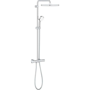 GROHE Душ система Grohe Bau Classic 210, термостатна, въртящо се рамо, Grohe EcoJoy 9, 5l/min, месинг, хром (26699000)