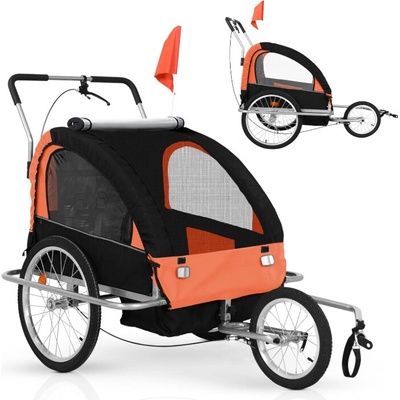 Jago príves za bicykel 2V1, oranžový