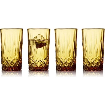 Lyngby Glas sklenic Highball Sorrento Amber 4 x 380 ml