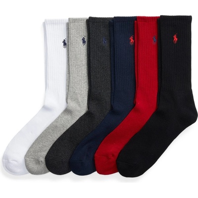 Ralph Lauren Чорапи Polo Ralph Lauren 6 Pack Crew Socks - Blk/Red/Nvy