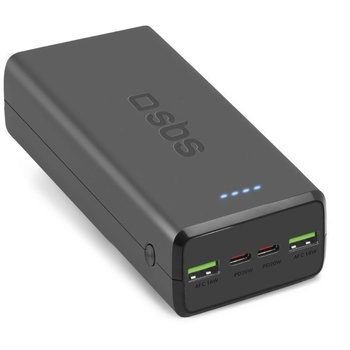 SBS TTBB30000PD20K 30000 mAh Power Bank 2x USB-C 2x USB-A черен (TTBB30000PD20K)