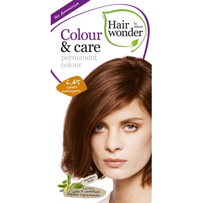 Hairwonder Colour & Care Bio prírodná dlouhotrvající farba na vlasy MEDENÝ MAHAGÓN 6.45 100 ml