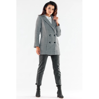 Awama Woman's Coat A546 Pepito čierna šedá