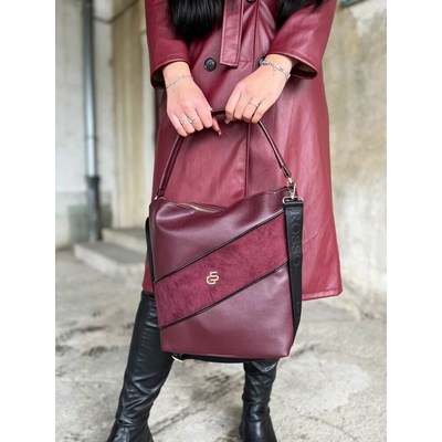 Grosso Bordová kabelka na rameno