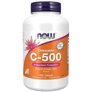 NOW Витамин Ц-500 | Vitamin C-500, 100 дъвчащи таблетки (NF0630)