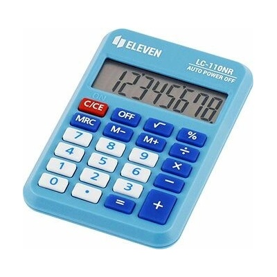 Eleven Kalkulačka LC-110NR-BL, modrá, kapesní, osmimístná (LC-110NR-BL)