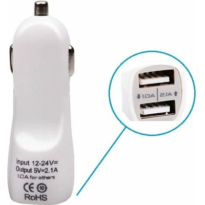 VAPEEE.EU USB nabíjačka do auta 2xUSB biela