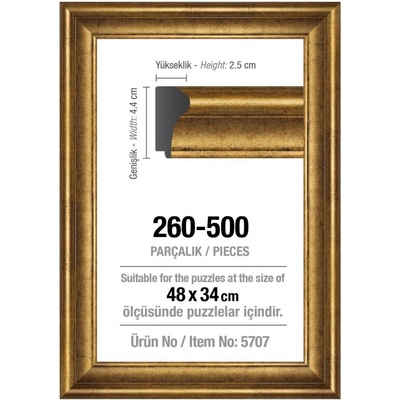 ART PUZZLE Rám na puzzle 48x34cm Gold
