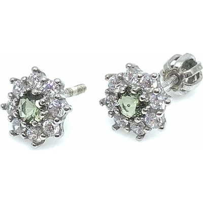 Šperky Jan Kos Jan Kos jewellery Stříbrné náušnice s vltavínem 32106261