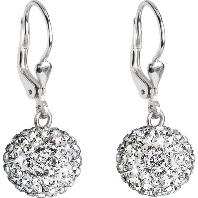 Pavona visací s krystaly Swarovski bílé kulaté 31109.1