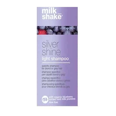Milk Shake Silver Shine Light без сулфати шампоан за коса за неутрализиране на жълтите нюанси 10 ml