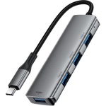 ACEFAST Хъб 4 в 1 Acefast (J15) - Type-C към 4x USB3.0, 5Gbps, алуминиева сплав - Сив