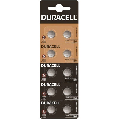 Duracell Бутонна алкална батерия LR44 /AG13/ 1, 55V 10 бр. /pack цена за 1 бр. / DURACELL (DUR-BA-LR44-10PK)