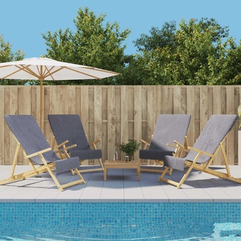 Image 1 of vidaXL Плажни кърпи 4 бр антрацит 60x135 см текстил 400 GSM (3157054)