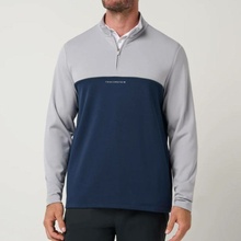 Travis Mathew Fibercloud Color Block Quarter Zip Light Grey