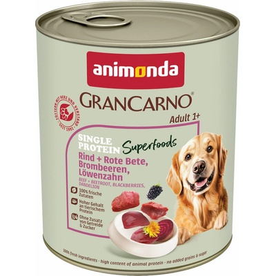 Animonda Gran Carno Superfoods Adult hovädzie čv. repa černice púpava 800 g