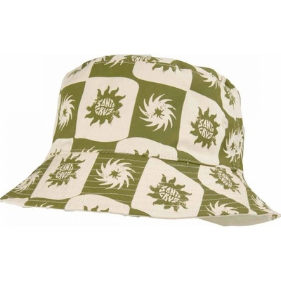 Santa Cruz Sun Daze Reversible Bucket Hat Green Sun Daze/Off White