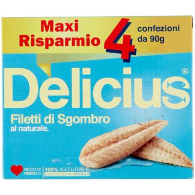 Delicius prírodné filety z makrely 4x90g