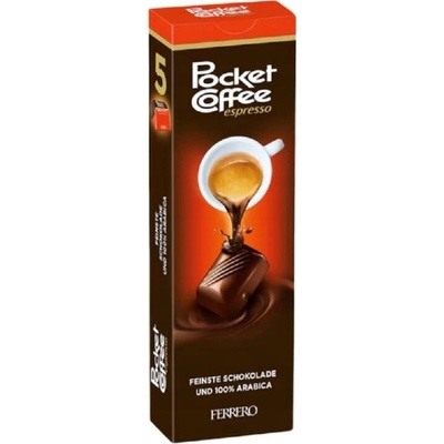 Pralinky v mliečnej čokoláde Pocket Coffee Espresso s kávou 62,5 g