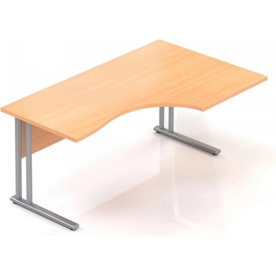 Lenza Ergonomický stůl Visio 160 x 100 cm, pravý, buk