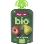 Plasmon БИО Плодова закуска Ябълка и круша 6м+ 100г - bubu