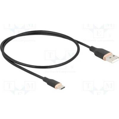 Delock 81225 USB 2.0 USB A vidlice USB C vidlice zlacený 0,5m černý