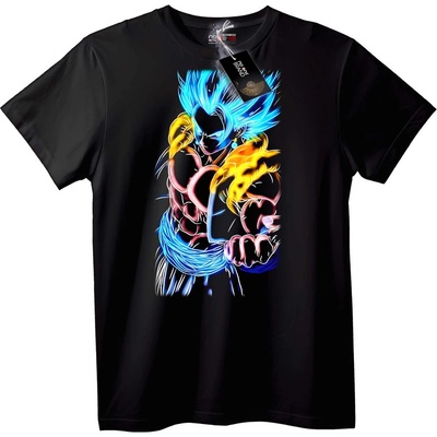 NOONEBRAND Тениска Супер Саян Син Goku - 7XL, Black