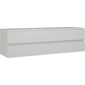 Mexen Rivel шкаф за баня под умивалник 160 см, 2 чекмеджета, с оребряване, сив (91A20-16047-2-BFF62)