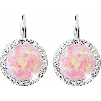JSB Bijoux Opály s krištáľovými kameňmi Swarovski Rose 92400025ro (Ag 925/1000, 2,1 g)