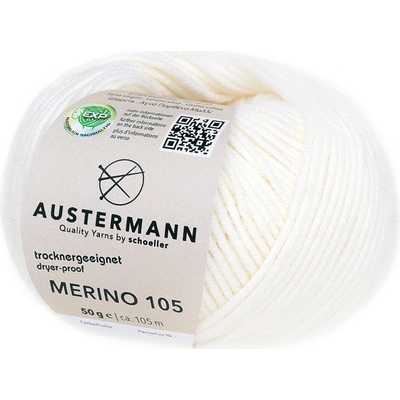 Pletací příze Austermann Merino 105 EXP Barva: 301 WEISS