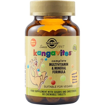 Solgar Kangavites Multivitamin for Children [60 Дъвчащи таблетки] Тропически Плодове