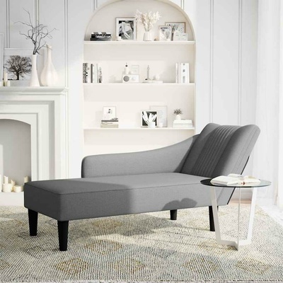 vidaXL s pravou područkou tmavě šedá textil 11461.4009801