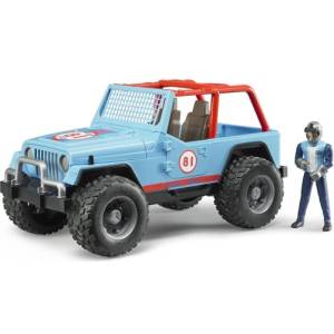 BRUDER 02541 Jeep WRANGLER Cross Country син с фигура на ездач (02541)
