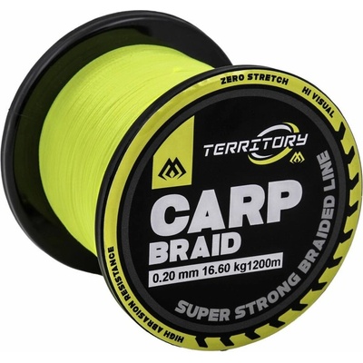 Mikado Splétaná Šňůra Territory Carp Braid 1200 m - 0,14 mm 9,7 kg