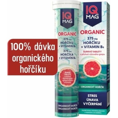 IQ Mag ORGANIC Mg+B6 šumivé tablety 13 tablet