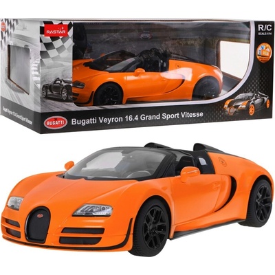 Кола с радиоконтрол, светлинни ефекти Bugatti Veyron Grand Sport Orange 1: 14 RASTAR 34832