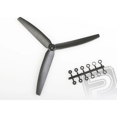 GWS VrtuleEP 10x6 černá 3-listá levotočivá